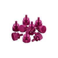 CableMod Anodized Aluminum Thumbscrews 10 Pack - UNC 6-32 Pink