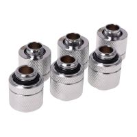 Alphacool HF 13/10 compression fitting G1/4 - Chrome 6-pack