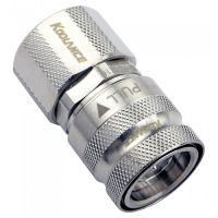 Koolance QD3 Female Quick Disconnect No-Spill Coupling, Compression for 10mm x 16mm (3/8in x 5/8in)