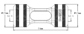 XSPC G1/4 Inline Filter - Chrome