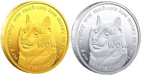 Doge Gold or Silver Plated ETH Coin - Collectible (Silver)