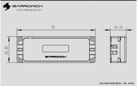 BarrowCH Heatsink for 2280, 22110 M.2 SSD Hard Drive with OLED Temperature Display