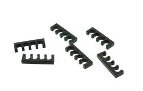 Cable Comb - 4mm - Wall Mount - Black