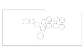 Qanba Obsidian Plexi Cover Hitbox layout