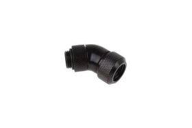 Alphacool Eiszapfen 13mm HardTube compression fitting 45° rotatable G1/4 for plexi- brass tubes (rigid or hard tubes) - knurled - deep black