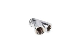 Alphacool Eiszapfen Y-connector 45° rotatable G1/4 outer thread to 2x G1/4 inner thread - chrome