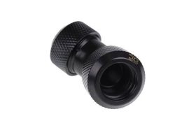 Alphacool Eiszapfen 13mm HardTube compression fitting 45° L-connector for plexi- brass tubes (rigid or hard tubes) - knurled - Deep Black