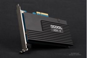 Alphacool Eisblock HDX-5 NGFF+SATAIII PCIe Card with passive cooling block - black