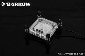 Barrow Acrylic Micro Jet CPU Waterblock, LRC 2.0 RGB, INTEL 115x - Black