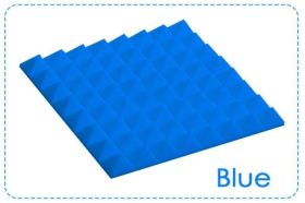 Arrowzoom Acoustic Panels Sound Absorption Studio Soundproof Foam - Pyramid Tiles - 50 x 50 x 5 cm Blue