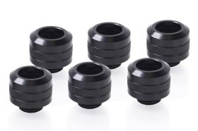 Alphacool Eiszapfen PRO 13mm HardTube fitting G1/4 - deep black sixpack