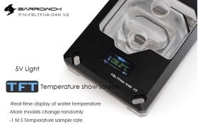 BarrowCH Multi Mode OLED CPU Waterblock, LRC 2.0 RGB, AMD AM3 / AM4 - Silver