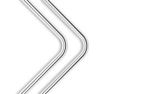 EK-Loop Metal Tube 16mm 0.8m Pre-Bent 90° - Nickel (2pcs)