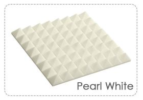 Arrowzoom Acoustic Panels Sound Absorption Studio Soundproof Foam - Pyramid Tiles - 25 x 25 x 5 cm White