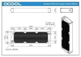 Alphacool NexXxoS XT45 Full Copper X-Flow 360mm radiator - 14235