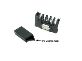 SATA 15-Pin Power Connector with metal Clip/Buckle + 90 degree End Cap