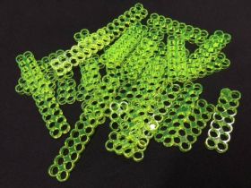 Cable Comb - Mega Pack! - 35pcs - Closed Green Transparent