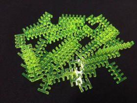 Cable Comb - Mega Pack! - 35pcs - Green Transparent