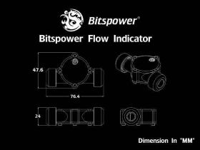 Bitspower Flow Indicator Carbon Black BP-FI-CLBKCB