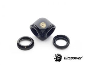 Bitspower Matt Black Enhance 90-Degree Dual Multi-Link Adapter For OD 16MM