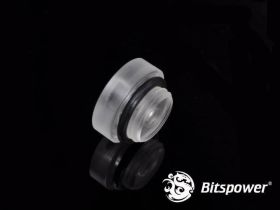 Bitspower G1/4" Crystal Stop Fitting I With 5MM LED Hole - BP-ACSTI-BK