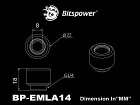 Bitspower G1/4" Silver Shining Advanced Multi-Link For OD 14MM - BP-EMLA14