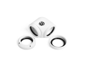 Bitspower Deluxe White Enhance 90-Degree Dual Multi-Link Adapter For OD 16MM