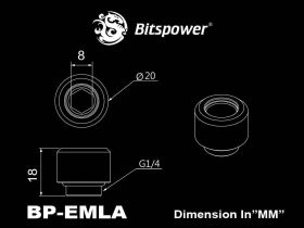 Bitspower G1/4" Black Sparkle Advanced Multi-Link For OD 12MM - BP-BSEMLA12