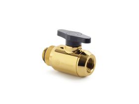 Bitspower True Brass Mini Valve Rotary G1/4"& Inner G14"With Black Handle