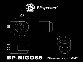 Bitspower X-cross fittings (Black Sparkle) - BP-BSRIGOS5