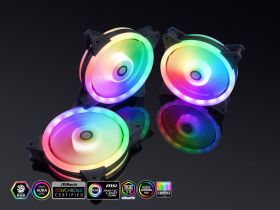 Bitspower Touchaqua NOTOS O 120 PWM Fan Digital RGB (5PCS)