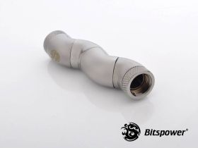 Bitspower G1/4 Black Sparkle Five Rotary Snake-Style Dual IG1/4 Adapter BP-BSSR5D