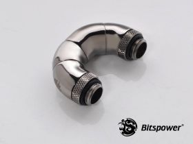 Bitspower Black Sparkle Five Rotary Snake-Style Dual G1/4" Adapter