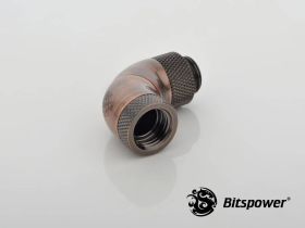 Bitspower G1/4 Triple Rotary 90 Degree Extender - Bronze Age BP-BA90R3D