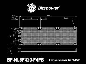 Bitspower Leviathan SF 420 4xG1/4" Radiator