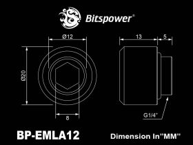 Bitspower G1/4" Advanced Multi-Link For OD 12mm (4 pcs) -  Deluxe White