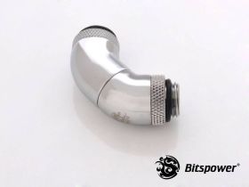 Bitspower Triple Rotary Mini Snake-Style Dual G1/4" Adapter - Silver Shining