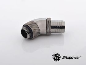 Bitspower G1/4"  Dual Rotary 45-Degree 1/2" Fitting - Black Sparkle