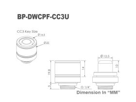 Bitspower G1/4" Deluxe White Compression Fitting CC3 Ultimate For ID 3/8" OD 5/8" Tube