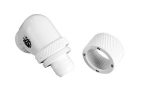 Bitspower G1/4" Deluxe White Dual Rotary Angle Compression Fitting CC3 Ultimate For ID 3/8" OD 5/8" Tube