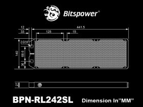 Bitspower Leviathan II 420 Radiator with Single Wave Fins (Thickness 27mm)