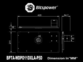 Bitspower Sedna O11DXL for LIAN LI O11 DYNAMIC (front)-P5D