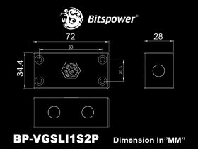 Bitspower VGA Multi-Link Bridge For 2 Slots Application (POM)