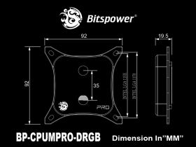 Bitspower CPU Block Summit M Pro - Crystal (12th/13th Gen Intel CPU,LGA1700)