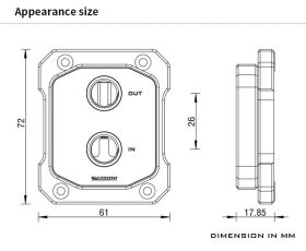 Barrow Direct-Die 12th / 13th Gen CPU Waterblock - Black