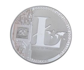 Litecoin Silver Plated LTC Coin - Collectible