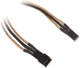 BitFenix 3-Pin Verlengkabel 60cm - Sleeved Gold/Black