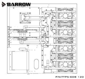 Barrow Waterway LRC 2.0 RGB Distribution Panel (Tray Full Height) for Thermaltake Core P5