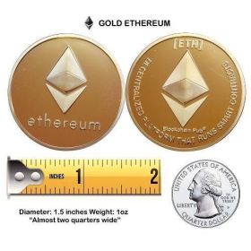 Ethereum Gold or Silver Plated ETH Coin - Collectible