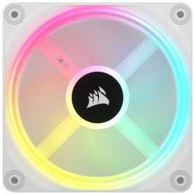 Corsair iCUE LINK QX120 RGB Series, PWM Fan - 120mm, Black (White)